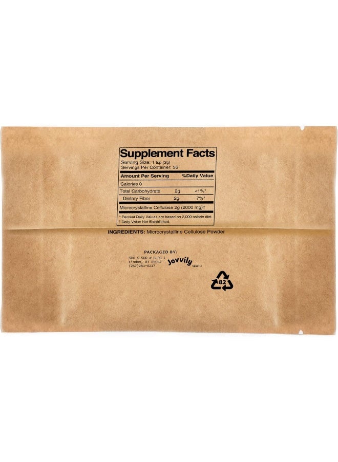 Jovvily Microcrystalline Cellulose Powder 4 oz. Fiber Supplement - Use as a Binding Agent (4 oz) - Image 2